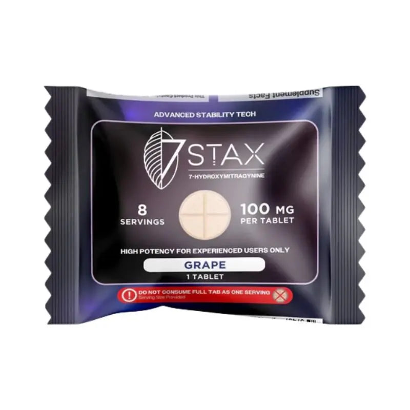 7STAX 7-HYDROXYMITRAGYNINE 100MG TABLET POUCH - 1CT - Smoke empire