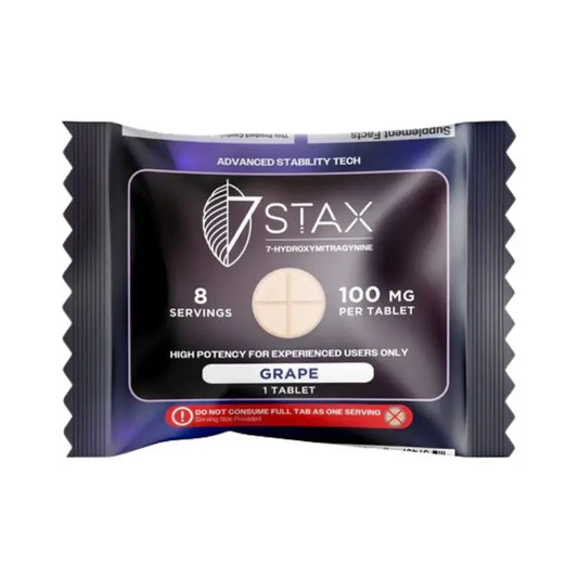 7STAX 7-HYDROXYMITRAGYNINE 100MG TABLET POUCH - 1CT - Smoke empire