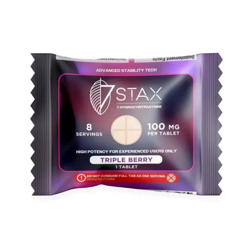 7STAX 7-HYDROXYMITRAGYNINE 100MG TABLET POUCH - 1CT - Smoke empire