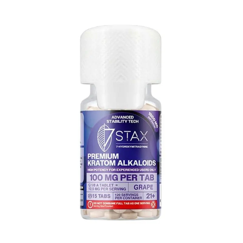 7STAX 7-HYDROXYMITRAGYNINE TABLETS 15CT 100MG PER TABLET - Smoke empire