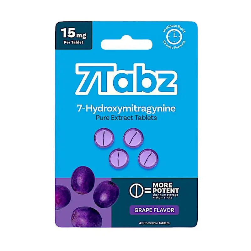 7Tabz 7-Hydroxymitragynine Chewable Tablets 4ct 15mg Per Tablet - Smoke empire