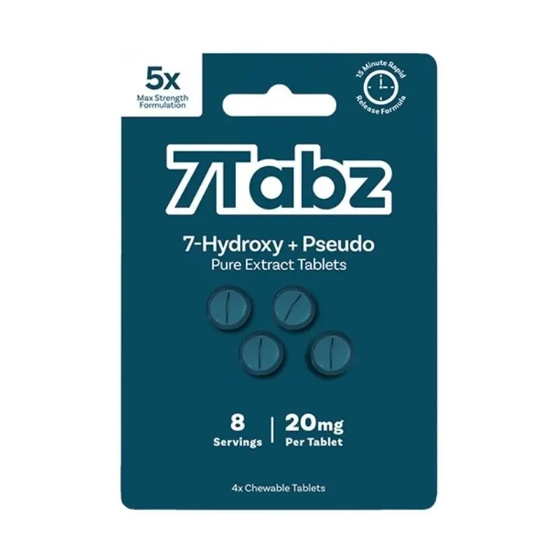 7Tabz 7-Hydroxymitragynine + Pseudo Tablets 5x Strength 4ct 20mg Per Tablet - Smoke empire