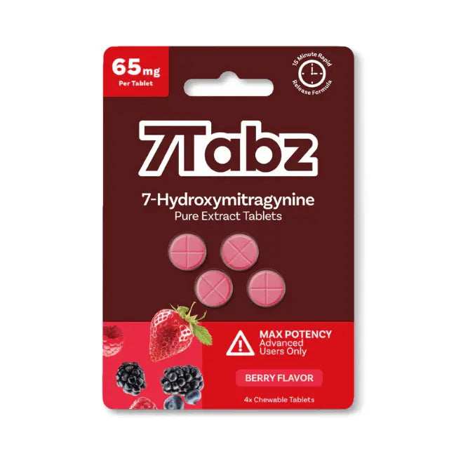 7TABZ 7-HYDROXYMITRAGYNINE TABLETS 4CT / 65MG EACH – BERRY - Smoke empire