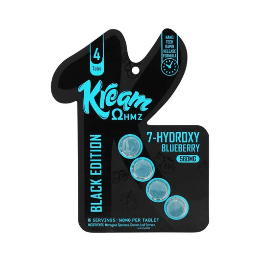 KREAM OHMZ BLACK EDITION 7-HYDROXYMITRAGYNINE TABLETS 4CT 140MG PER TABLET - Smoke empire