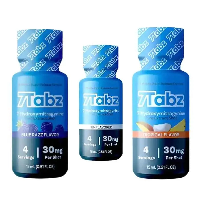 7Tabz 7-Hydroxymitragynine Shot 3 Pack Flavor Bundle - 30mg Per Bottle - Smoke empire