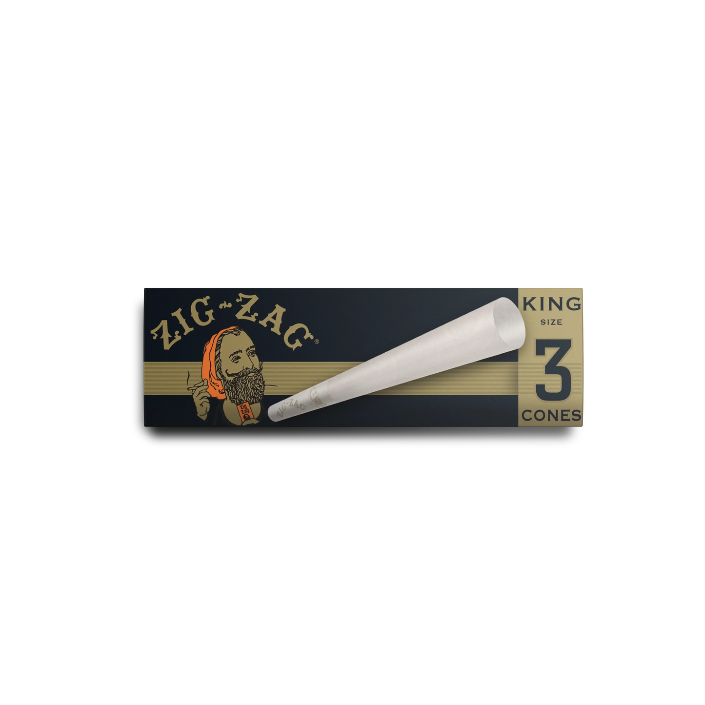 Zig Zag Ultra Thin Cones - King Size - 3 Cones Per Pack - 36 Packs Per Display - Smoke empire