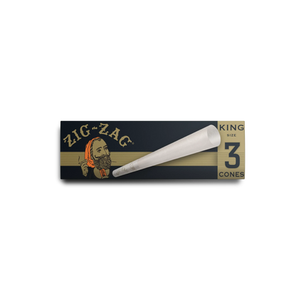 Zig Zag Ultra Thin Cones - King Size - 3 Cones Per Pack - 36 Packs Per Display - Smoke empire