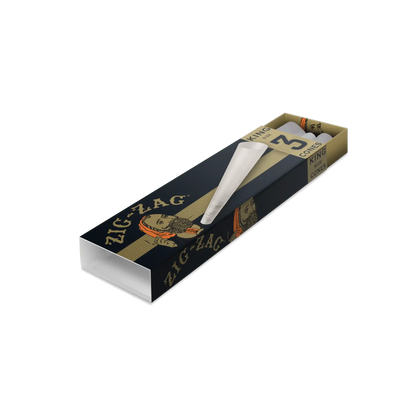 Zig Zag Ultra Thin Cones - King Size - 3 Cones Per Pack - 36 Packs Per Display - Smoke empire
