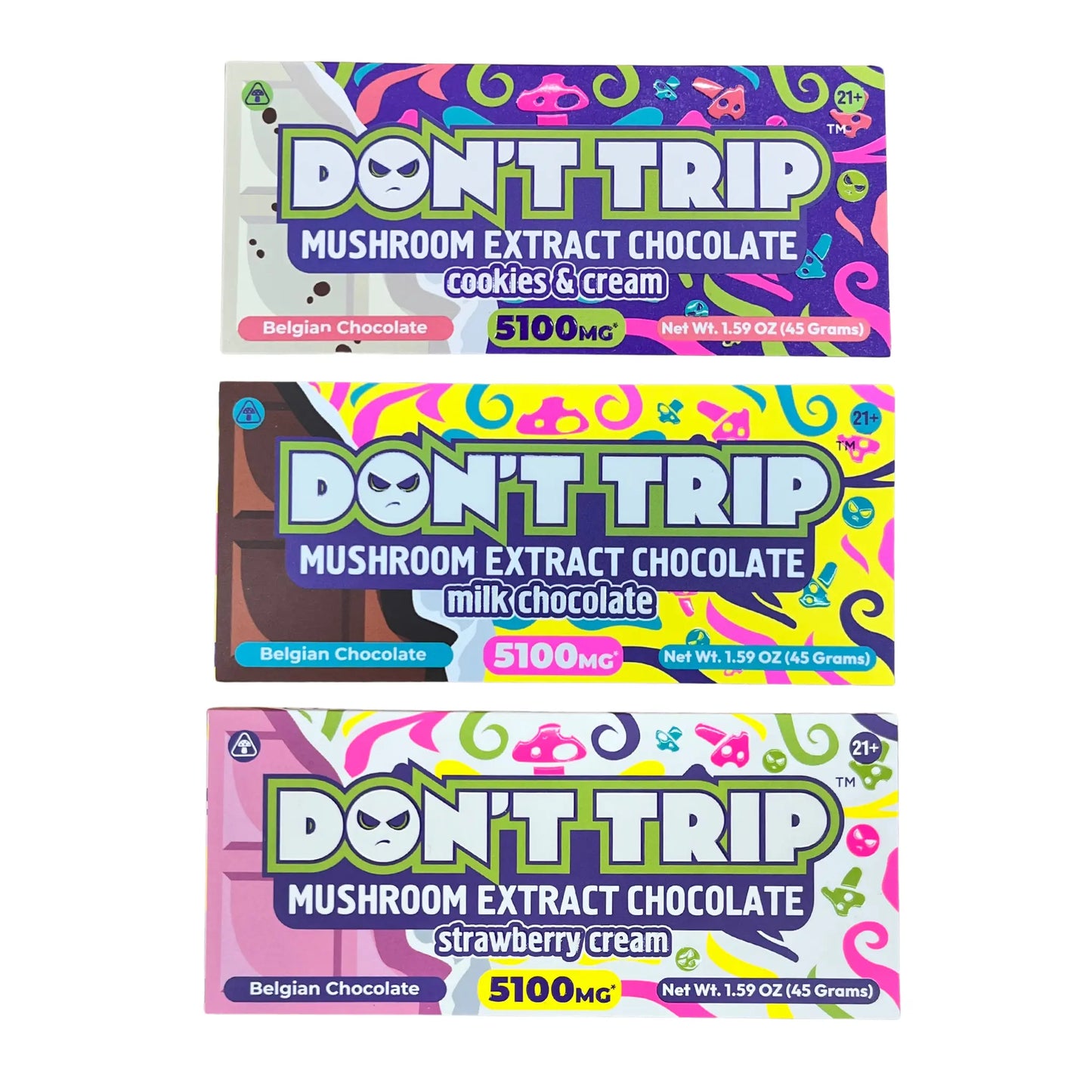 Dozo Don't Trip Mushroom Extract Belgian Chocolate 5100mg - Smoke empire