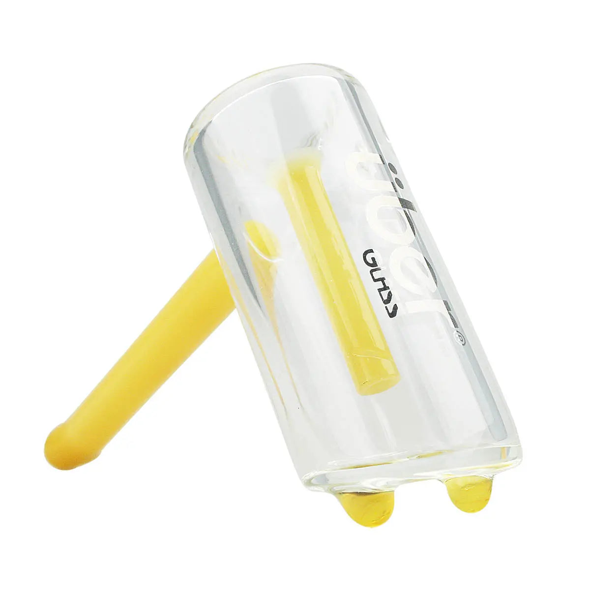 Uber Glass 6" Hammer Bubbler w/ Flat Mouthpiece - Solid Colors - Smoke empire