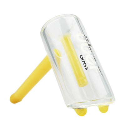 Uber Glass 6" Hammer Bubbler w/ Flat Mouthpiece - Solid Colors - Smoke empire