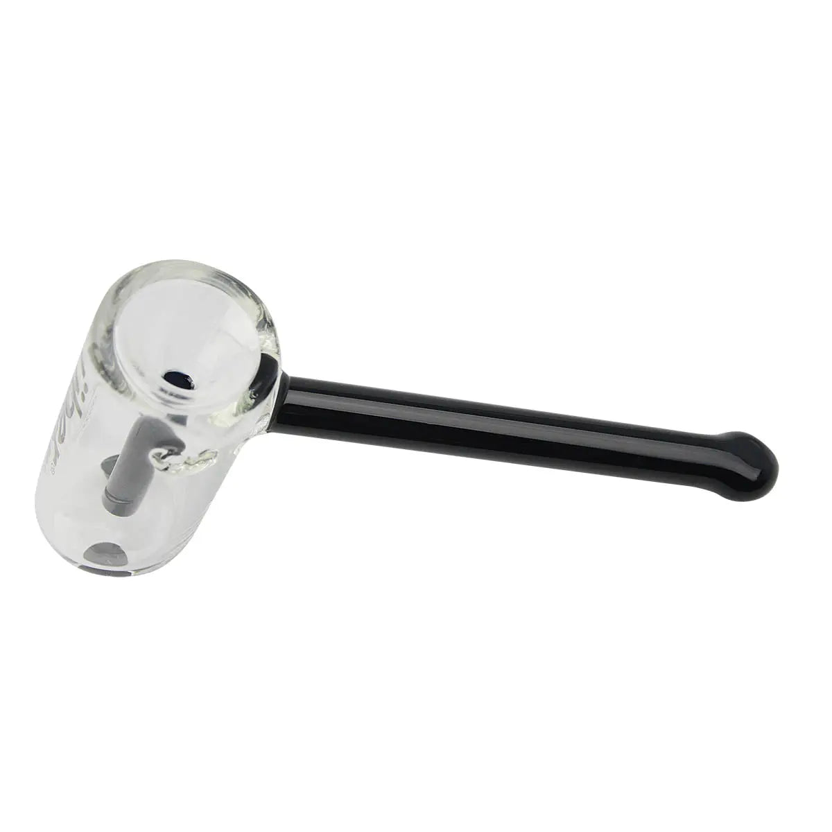 Uber Glass 6" Hammer Bubbler w/ Flat Mouthpiece - Solid Colors - Smoke empire