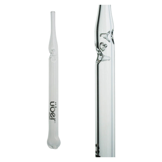 Uber Glass 7" Vapor Straw w/ Flat Mouthpiece - Clear Default Title