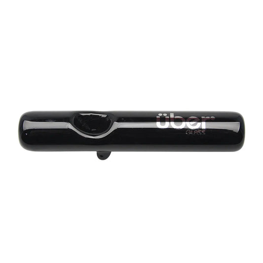 Uber Glass 4" Steamroller w/ Stand - Solid Colors - Smoke empire