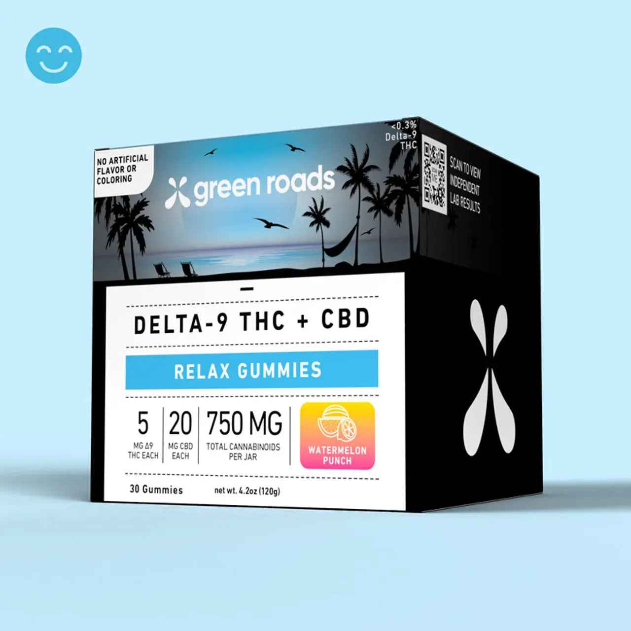 Green Roads CBD + THC Relax Gummies 750mg