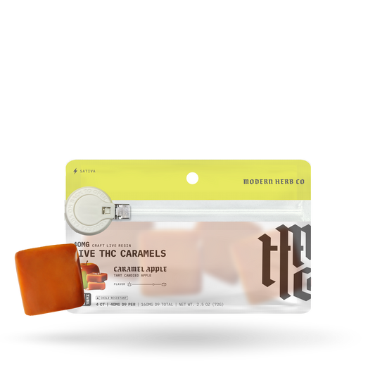 Modern Herb Co Live THC Caramel: Caramel Apple (Sativa), 4ct