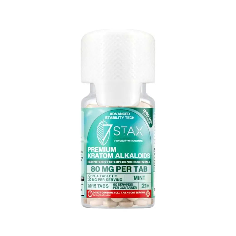 7STAX 7-HYDROXYMITRAGYNINE TABLETS 15CT 80MG PER TABLET - Smoke empire