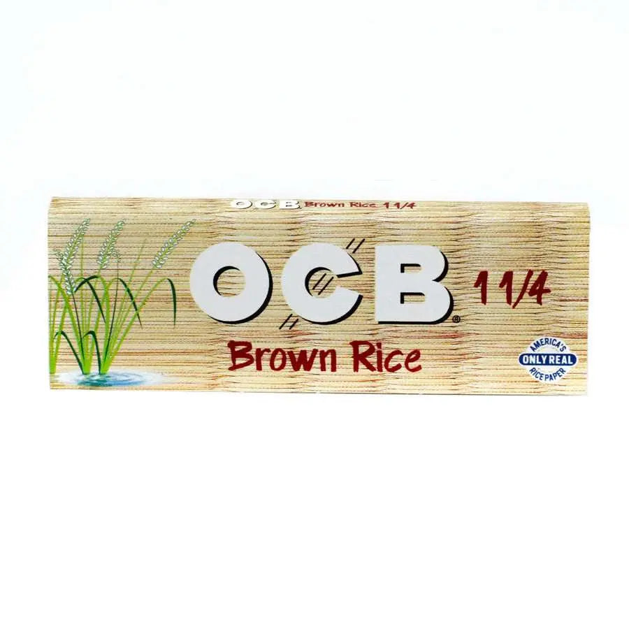 Ocb Brown Rice Paper 1 1/4 Size Ultra Thin Unbleached - 24 Pack Per Box - Smoke empire