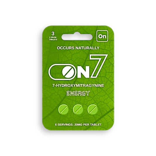 On7 Kratom 7-hydroxymitragynine Tablets Energy 20mg (3 tablets per pack) - Smoke empire
