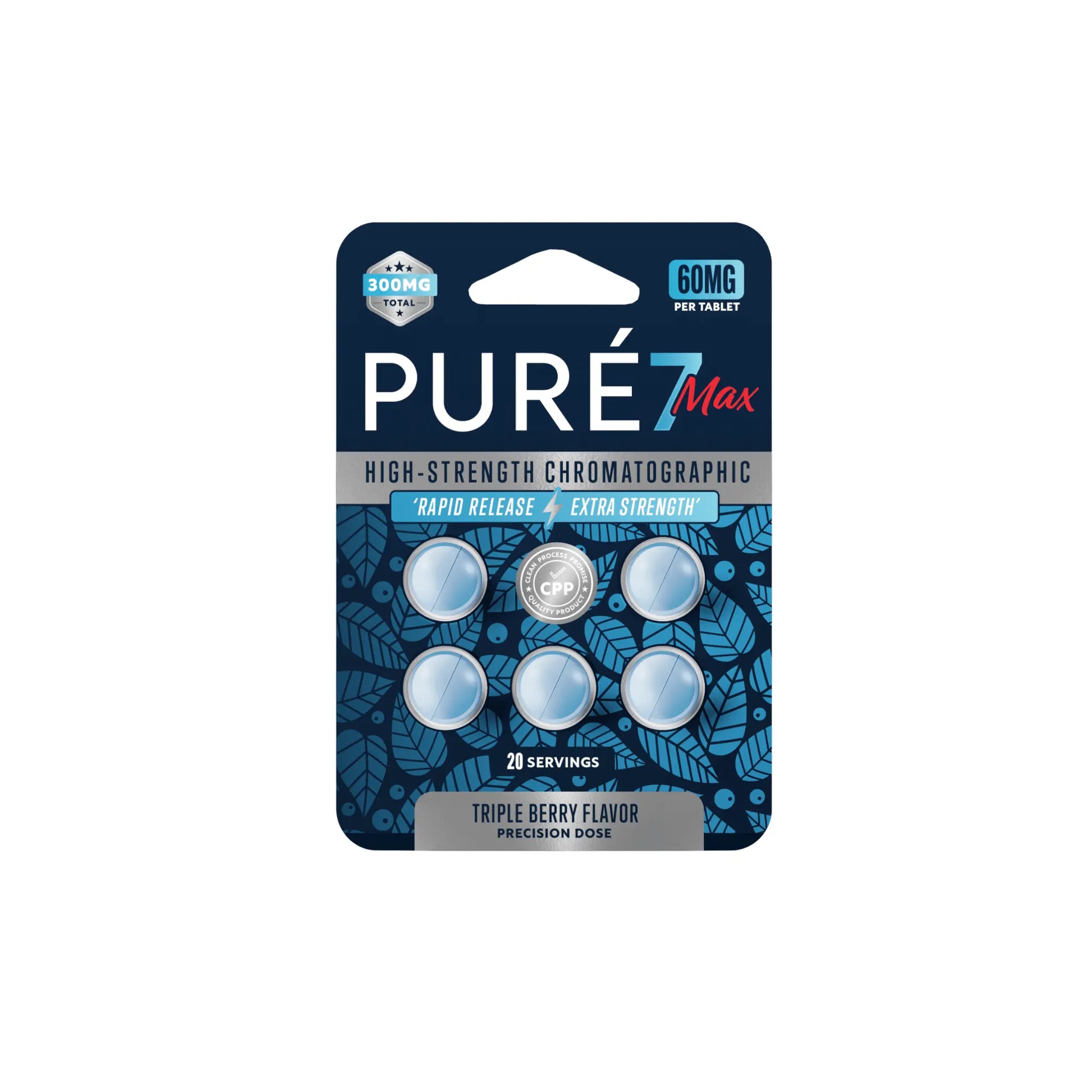 Pure7 Max 7OH Kratom Extract Tablets 5/pack 300mg - Smoke empire