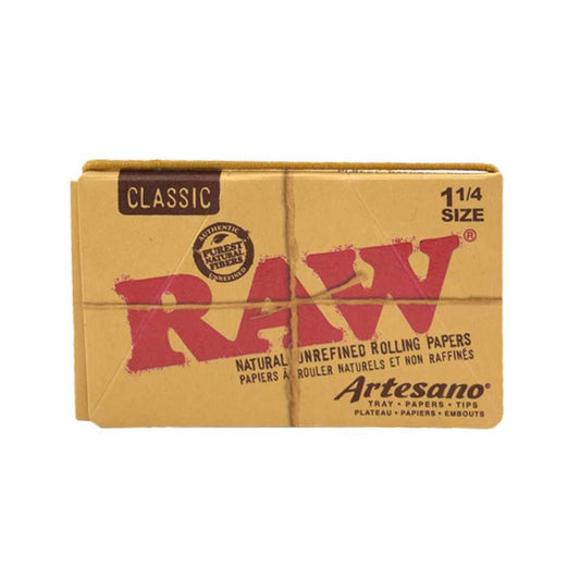 Raw - Classic Artesano - 1 1/4 Size - 15 Booklets Per Box Single Pack