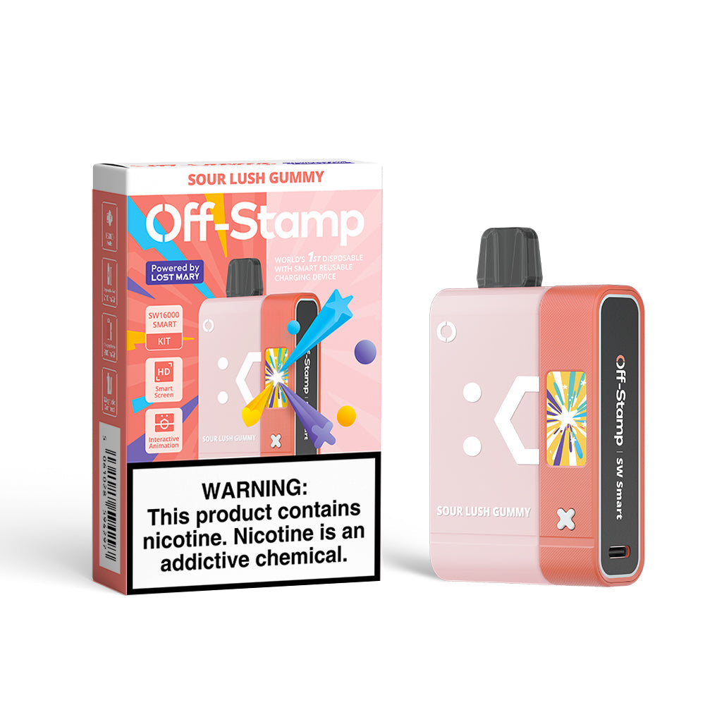 Off-Stamp SW16000 Disposable KIT Powered By LOST MARY – 16000 Puffs Sour Lush Gummy