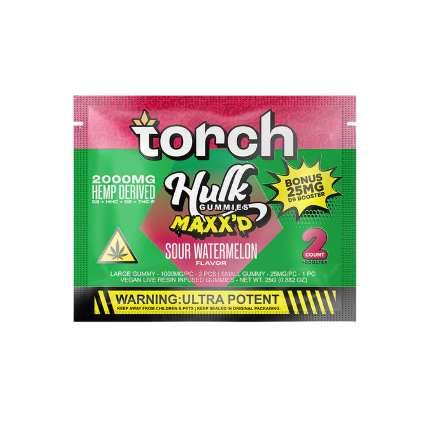 Torch Hulk MAXXd Gummies 2000mg 2ct - Smoke empire
