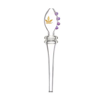 ALEAF 6" QUAD GLASS STRAW - Smoke empire