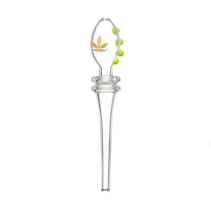 ALEAF 6" QUAD GLASS STRAW - Smoke empire