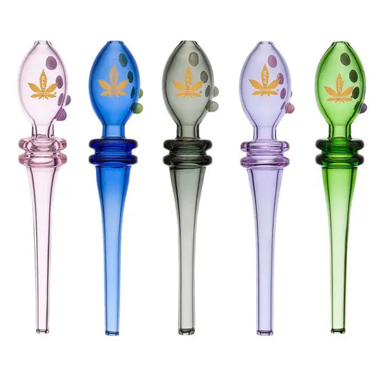 ALEAF 6" QUAD GLASS STRAW - Smoke empire