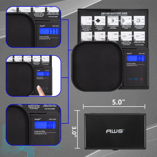 AWS DIGITAL SCALE 600 0.1G - Smoke empire