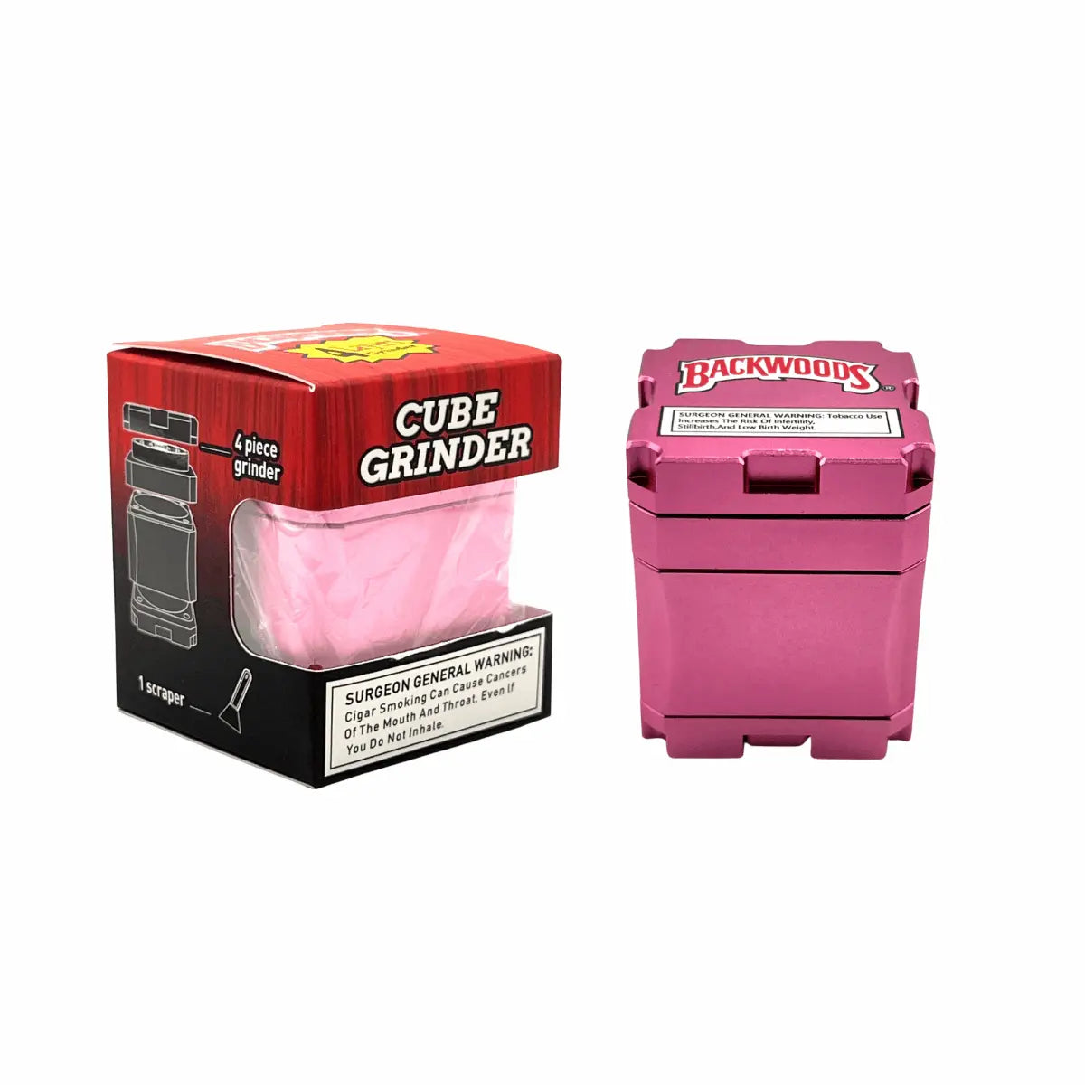 Backwoods Cube Grinder - 4 Layers - Smoke empire