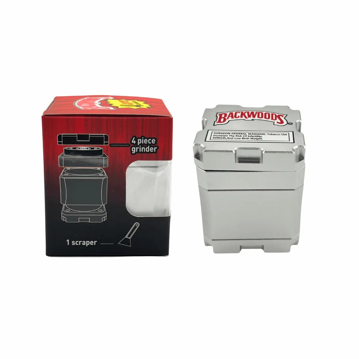 Backwoods Cube Grinder - 4 Layers - Smoke empire