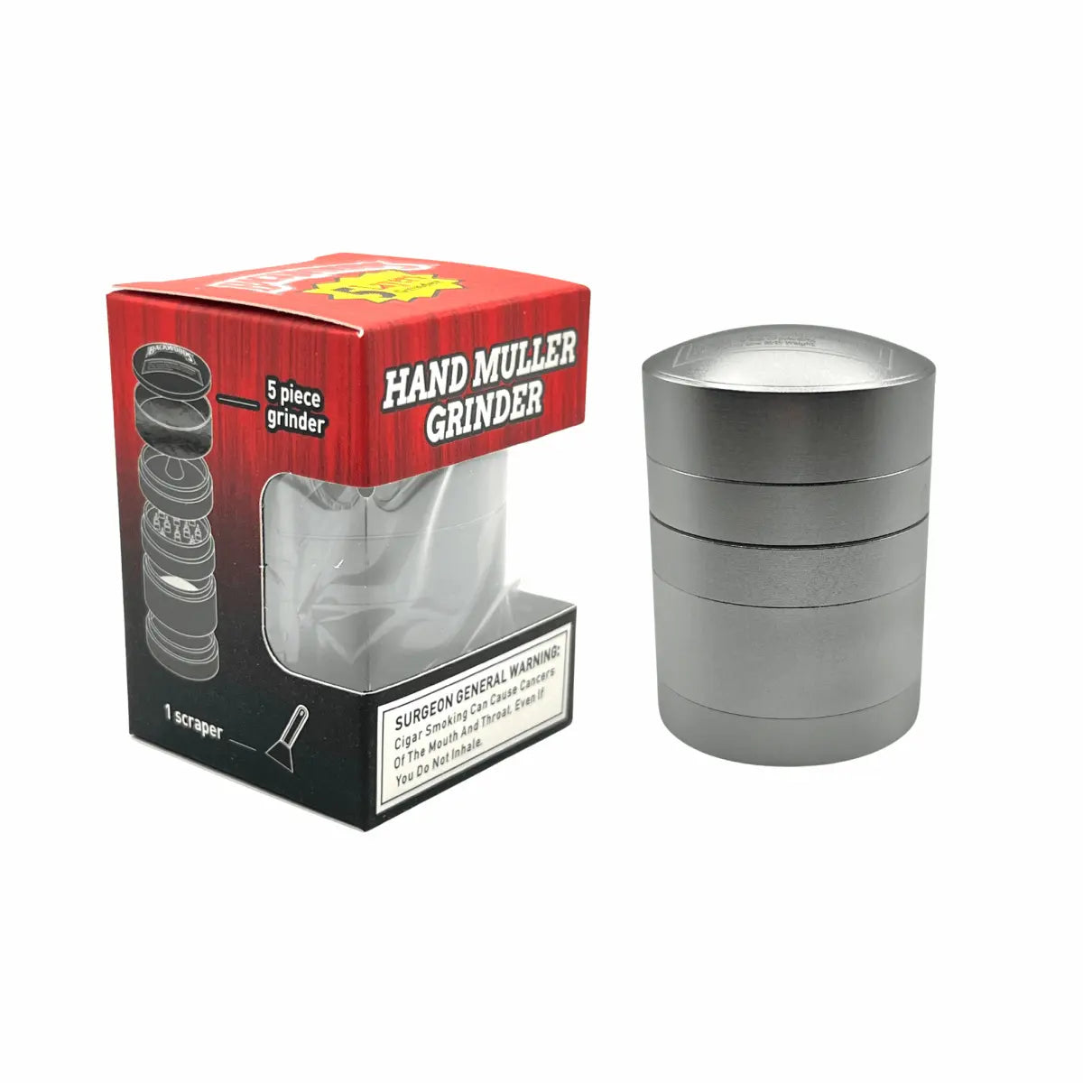Backwoods Hand Muller Grinder - 5 Layers - Smoke empire