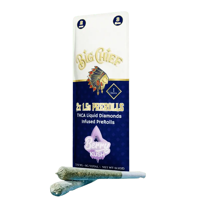Big Chief Liquid Diamond THCA Prerolls 2-Count - Smoke empire