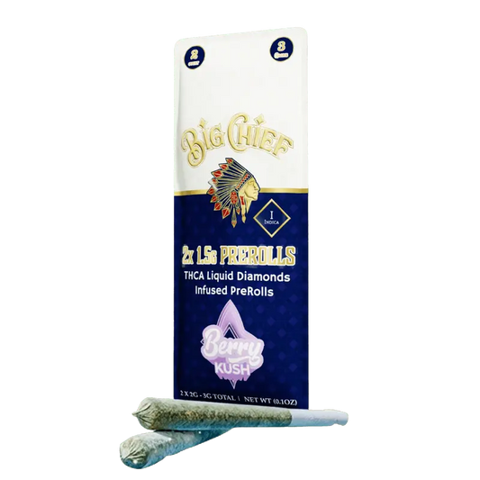 Big Chief Liquid Diamond THCA Prerolls 2-Count - Smoke empire