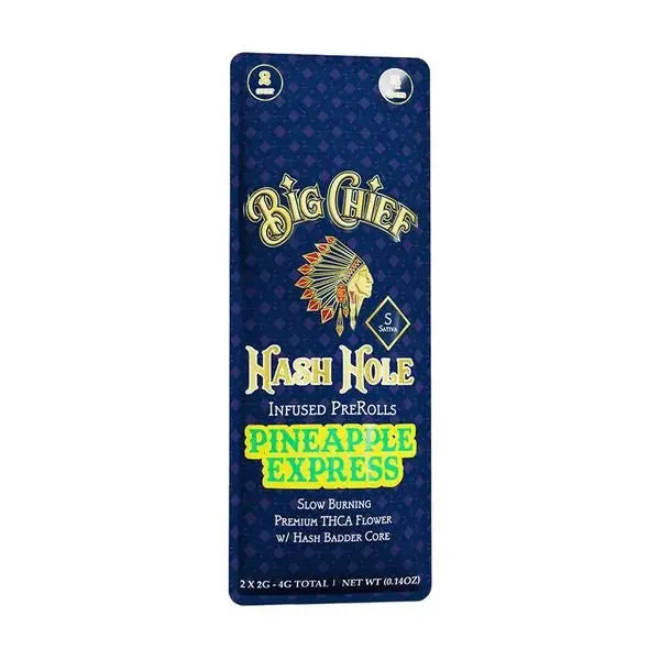 Big Chief THCA Hash Hole Prerolls 2x2G 4G Total - Smoke empire