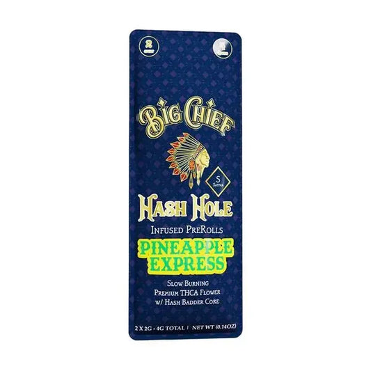 Big Chief THCA Hash Hole Prerolls 2x2G 4G Total - Smoke empire