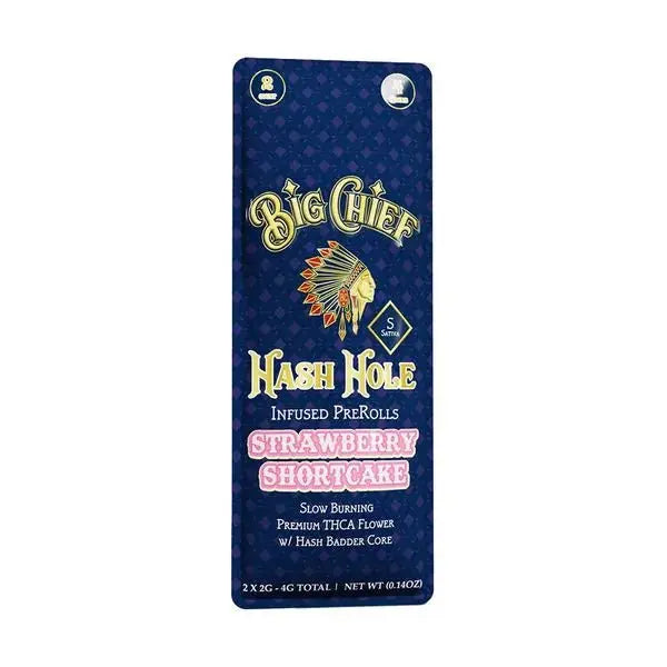 Big Chief THCA Hash Hole Prerolls 2x2G 4G Total - Smoke empire