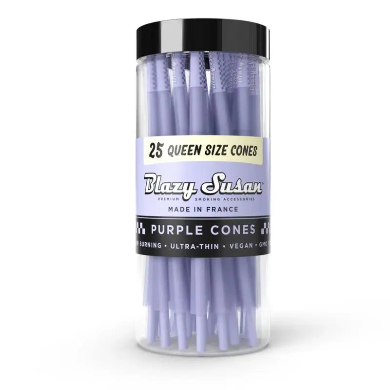 Blazy Susan - 120mm Queen Size Cones - 25 Counts Per Jar - Smoke empire