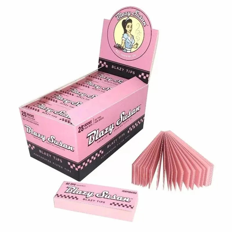 Blazy Susan Perforated Tips - 50 Tips Per Pack - 25 Packs Per Box - Smoke empire