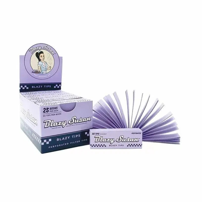 Blazy Susan Perforated Tips - 50 Tips Per Pack - 25 Packs Per Box - Smoke empire