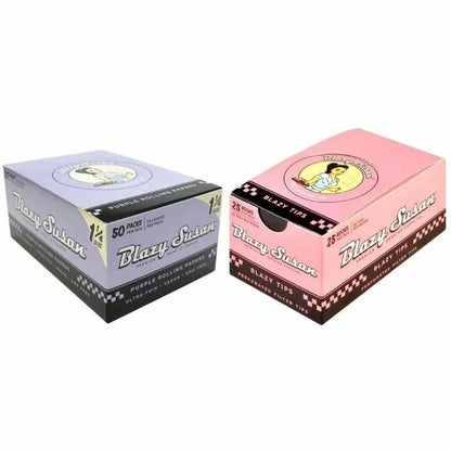 Blazy Susan - Pink/Purple Perforated Tips - 1 Booklet or 1 Box (50 Booklets) - Smoke empire