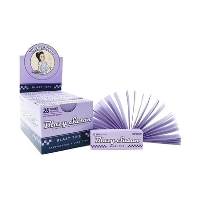 Blazy Susan - Pink/Purple Perforated Tips - 1 Booklet or 1 Box (50 Booklets) - Smoke empire
