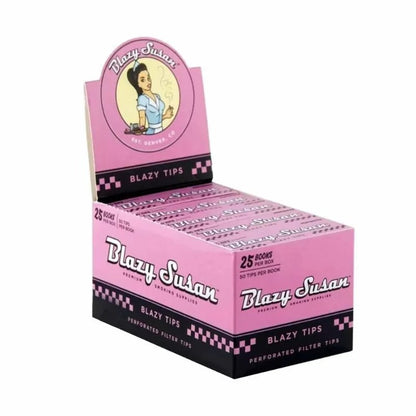 Blazy Susan - Pink/Purple Perforated Tips - 1 Booklet or 1 Box (50 Booklets) - Smoke empire