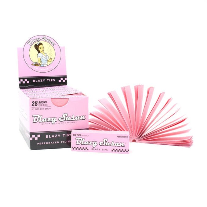 Blazy Susan - Pink/Purple Perforated Tips - 1 Booklet or 1 Box (50 Booklets) - Smoke empire