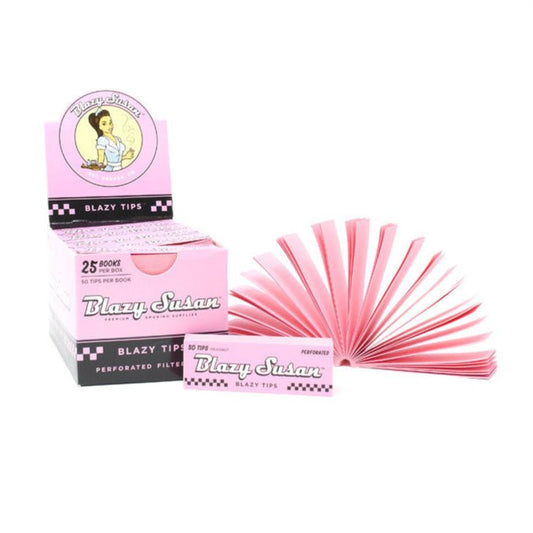Blazy Susan - Pink/Purple Perforated Tips - 1 Booklet or 1 Box (50 Booklets) - Smoke empire