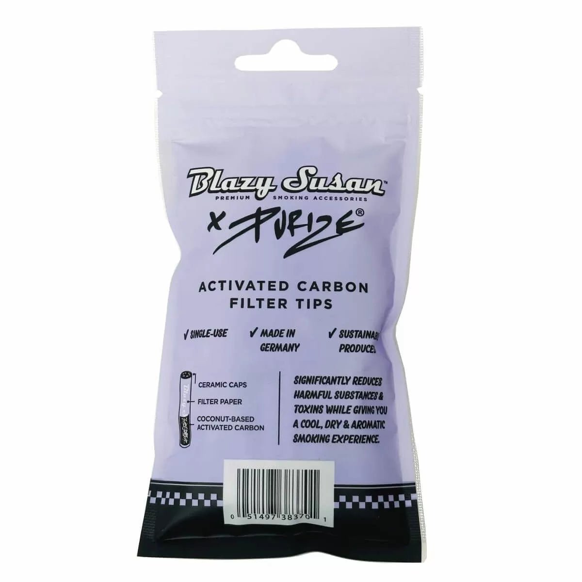 Blazy Susan - Xtra Slim Tips - 50 Counts Per Bag - Pink or Purple - Smoke empire