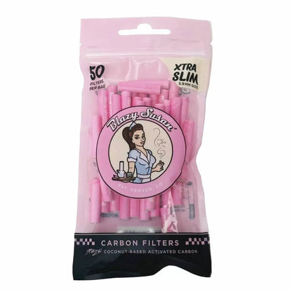Blazy Susan - Xtra Slim Tips - 50 Counts Per Bag - Pink or Purple - Smoke empire