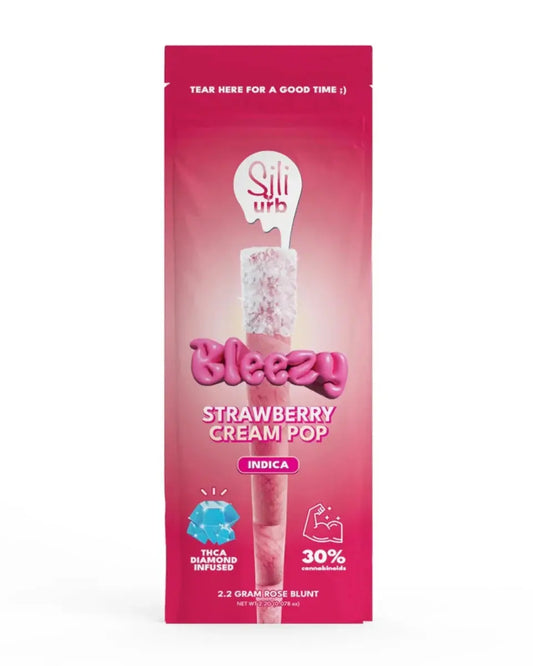 Bleezy THC-A Diamond Infused 2.2 Gram Rose Blunt Preroll - Smoke empire